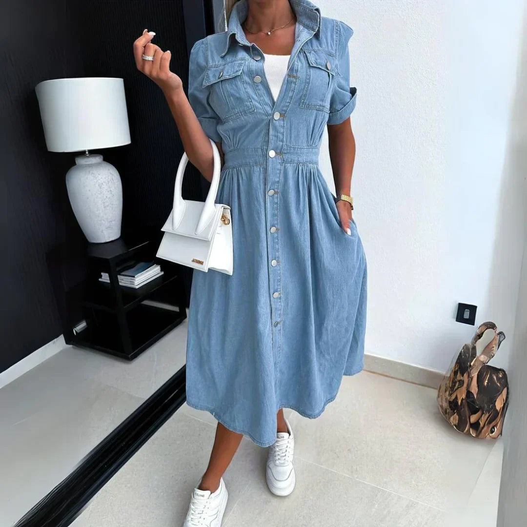 Helen™ | Trendy denim dress