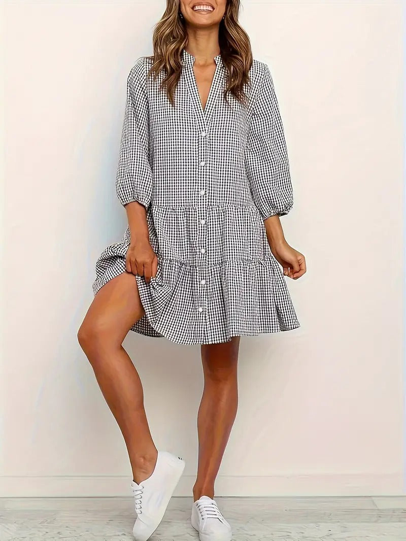 LIVIA | VIBRANT GINGHAM DRESS