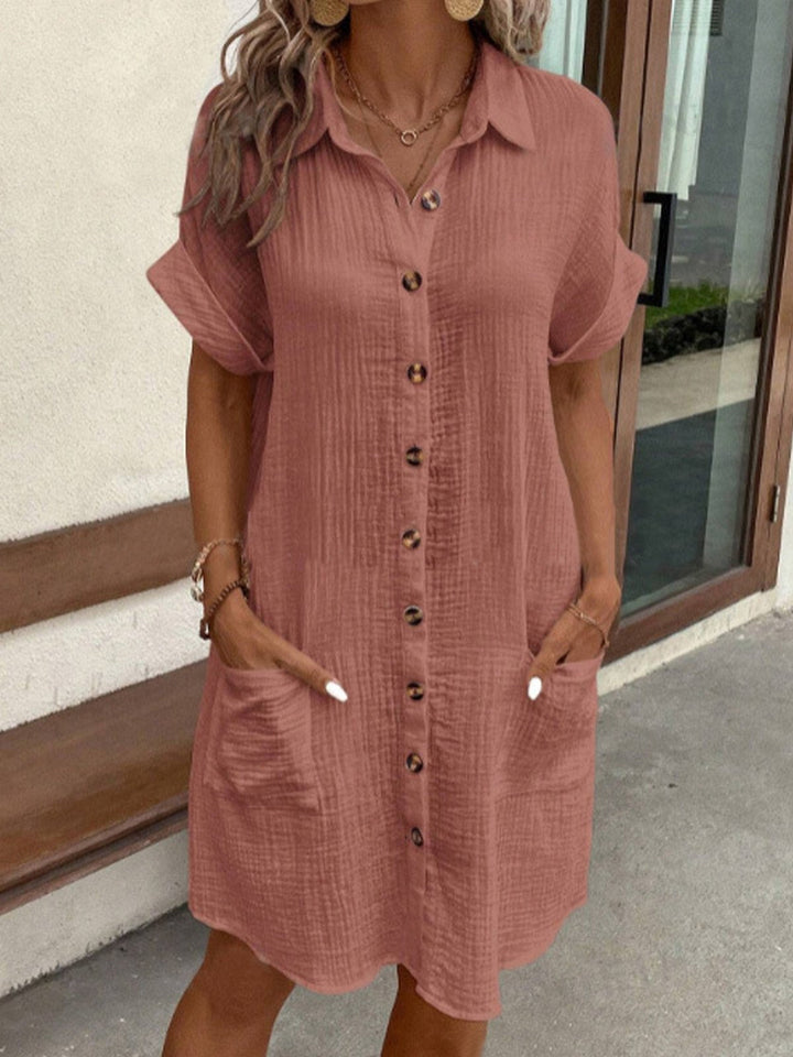 Isabelle™ - Stylish Button-Up Dress